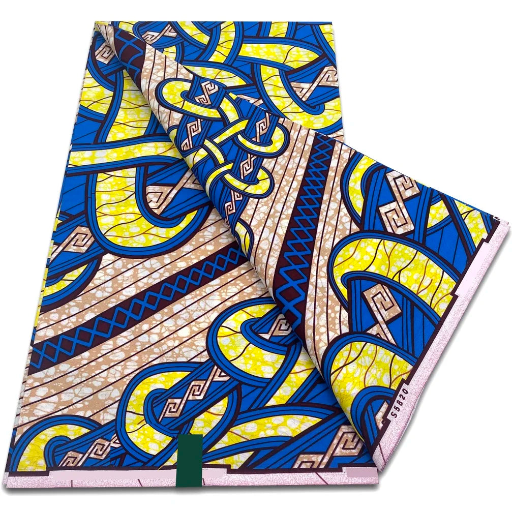 African Real Wax Print Fabric - 100% Cotton Ankara Sewing Material Wholesale Quality
