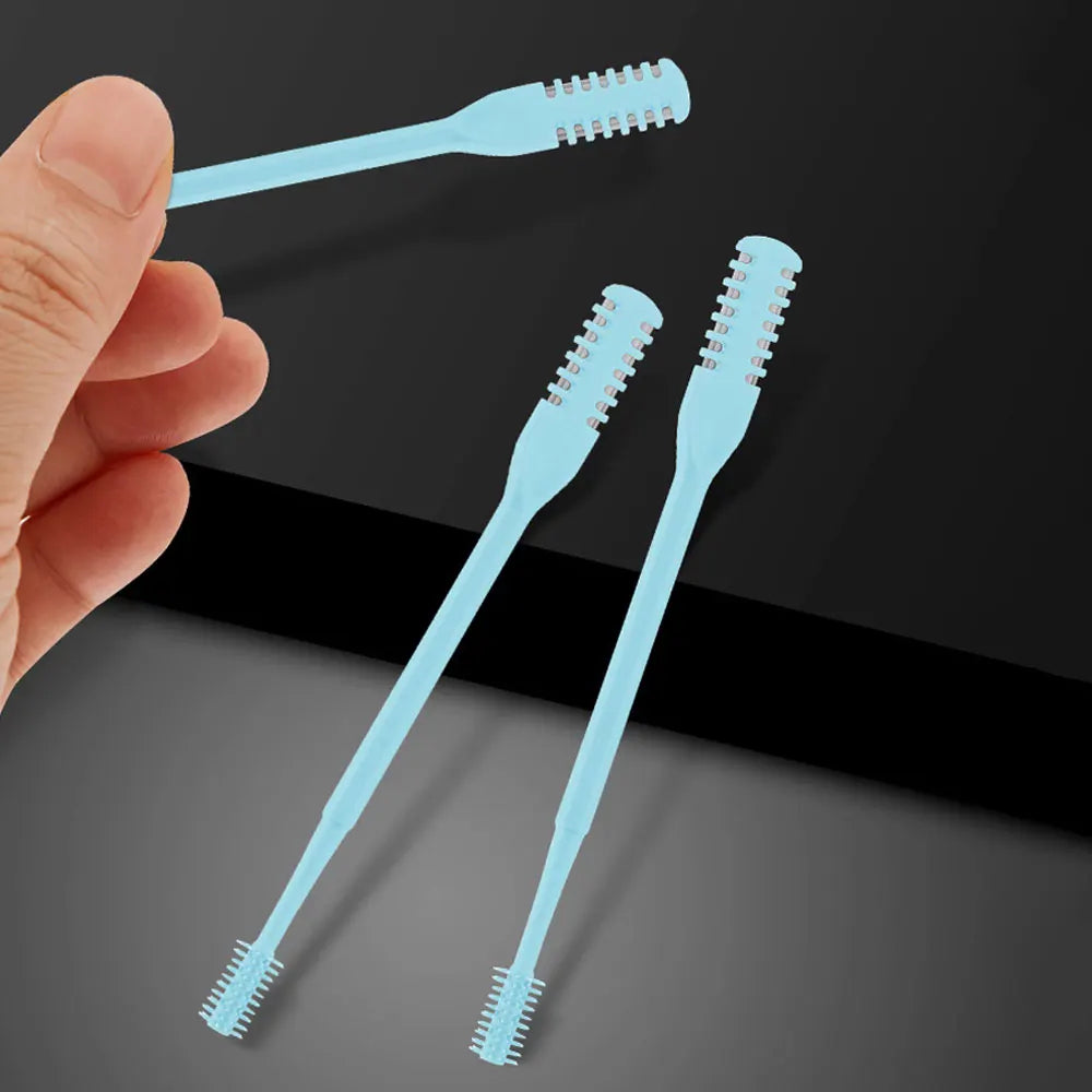 Portable Manual Nose Hair Trimmer - Waterproof Double Head Hair Remover with Storage Box for Men & Women