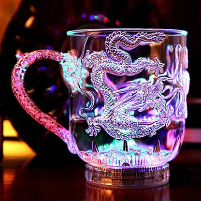 LED Color Changing Dragon Cup - Water Activated Light-Up Magic Mug for Coffee, Milk Tea & Travel Gifts