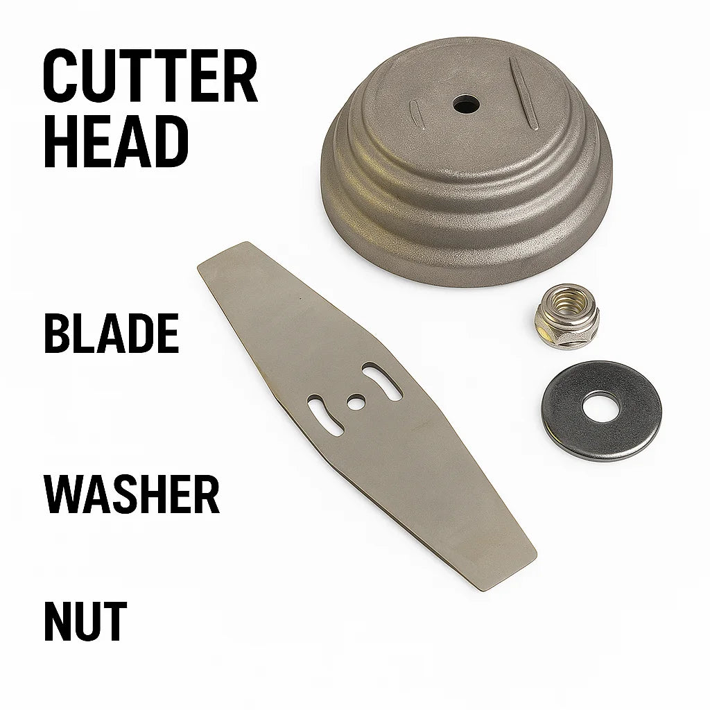Universal Metal Saw Blade Kit - Grass Trimmer & Lawn Mower Accessory with Plastic Cover and Screws