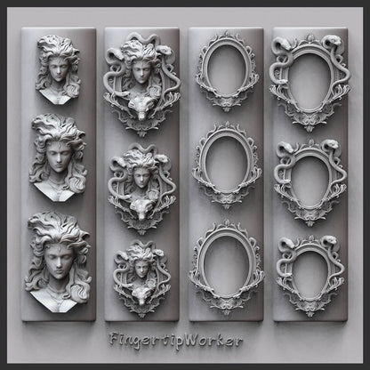 Snake Lolita Bow, Mushroom, Rose, Lotus, Bear 3D Acrylic Nail Mold - DIY Silicone Nail Decorations & Nail Art Products