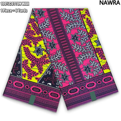 2026 African Real Wax Print Fabric - 100% Cotton Ghana Style Soft Ankara Pagne