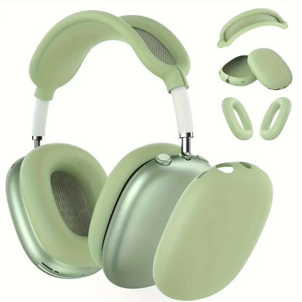 3-in-1 Silicone AirPods Max Case - Soft Shockproof Anti-Scratch Headphone Protector Cover