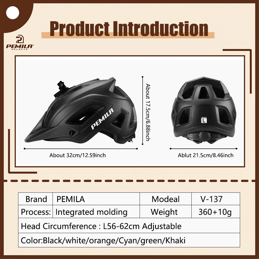 Ultralight Cycling Helmet for Road & MTB, Integrally-Molded Bike Safety Cap, Racing Bicycle Gear for Men & Women
