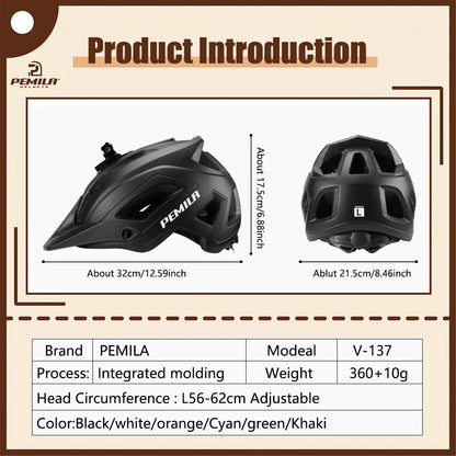 Ultralight Cycling Helmet for Road & MTB, Integrally-Molded Bike Safety Cap, Racing Bicycle Gear for Men & Women