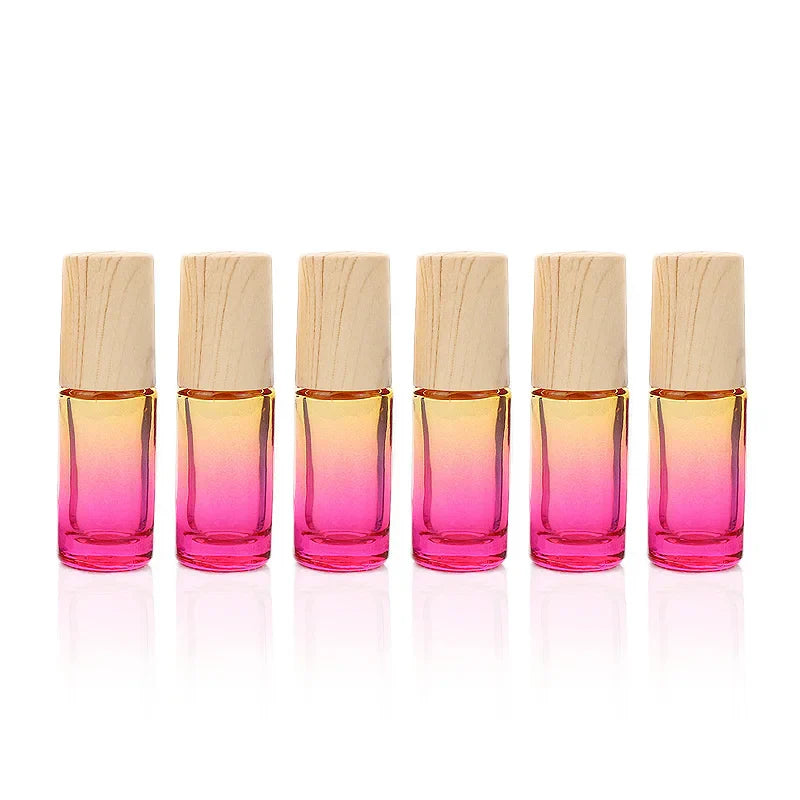 5/10/20/30/50pcs 5ml Glass Roll-On Bottles — Gradient Empty Roller Ball Bottles for Essential Oils & Travel