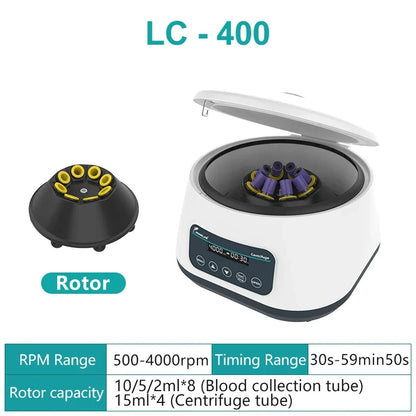 JOANLAB Digital PRP Centrifuge Machine - Laboratory Plasma Centrifuge for Blood Tubes & 15ml Tubes 500-4000RPM