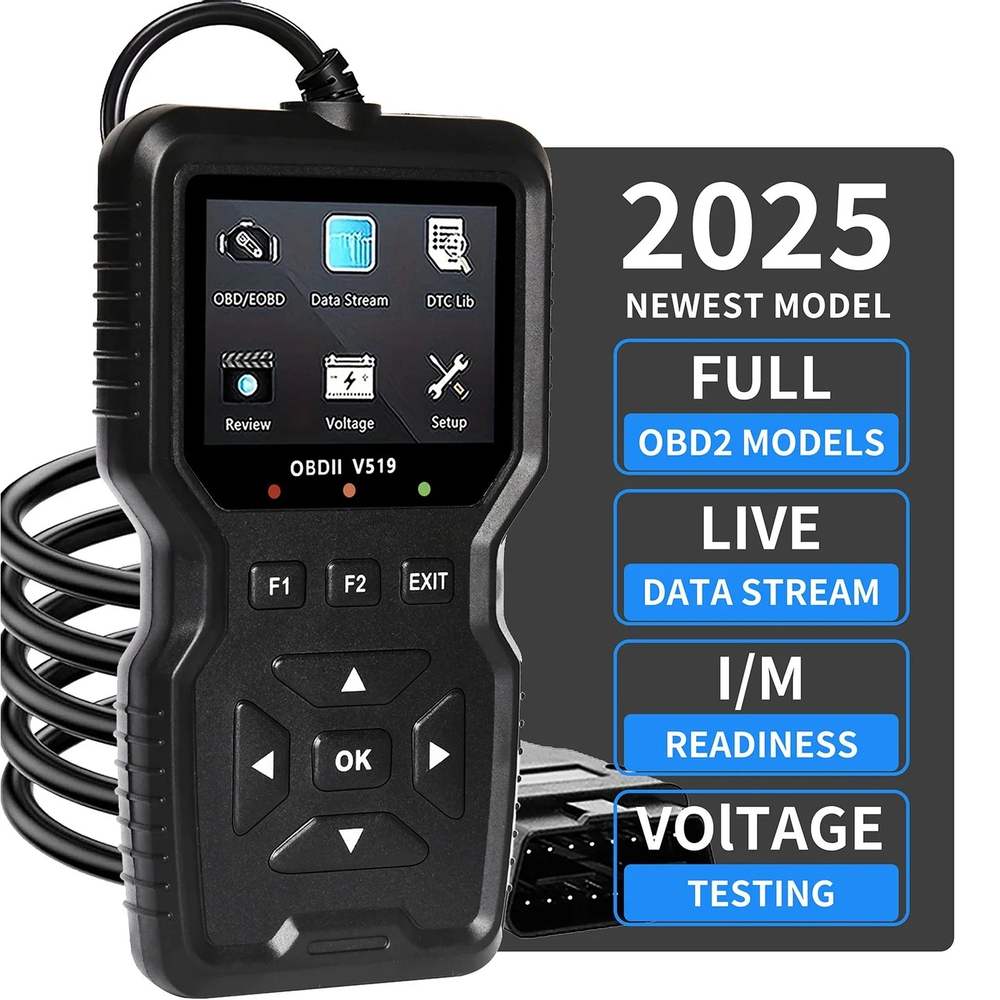 Professional Heavy-Duty OBD2 Diagnostic Scanner - Code Reader & Reset Tool for 1996+ Vehicles