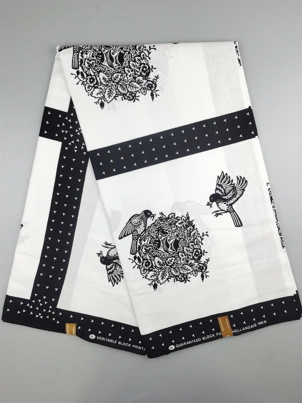 Guaranteed Original African Wax Fabric - 100% Cotton Real Ankara Print 6 Yards for Wedding Dresses & Sewing