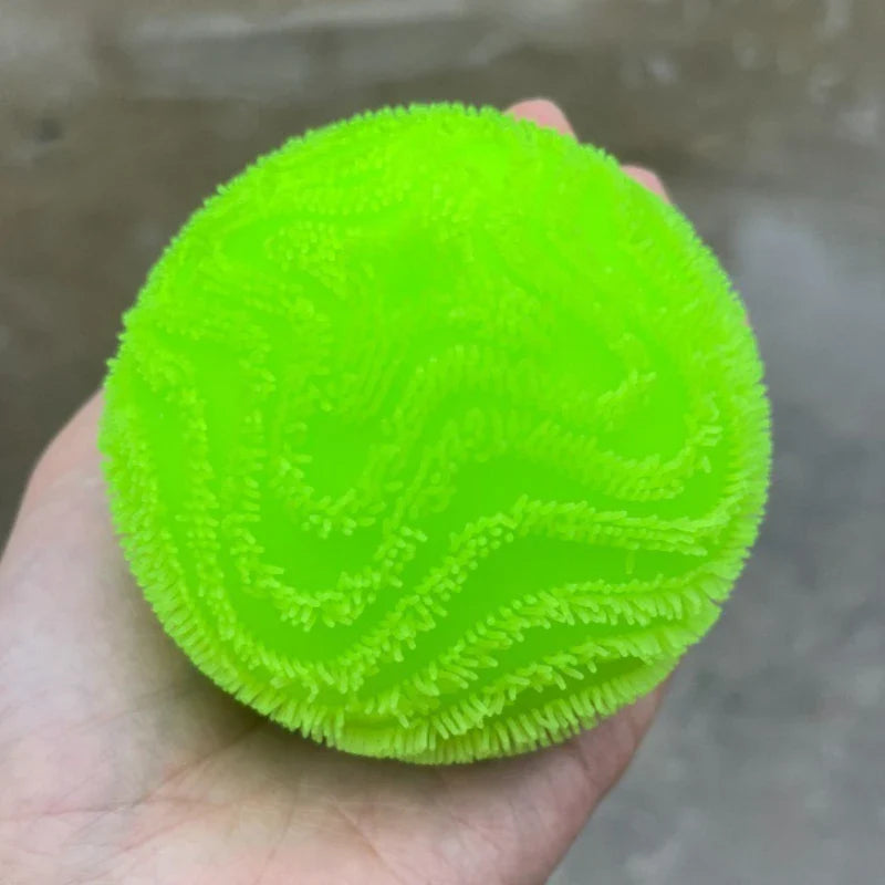 Fuzz Ball Squishy Vent Ball Fidget Toy – Textured Stress Relief Anti-Anxiety Squeeze Toy for Adults