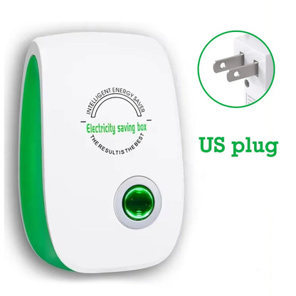 Smart Electricity Saving Box – US/EU Adapter, Intelligent Power Factor Saver for Home & Office Energy Cost Reduction