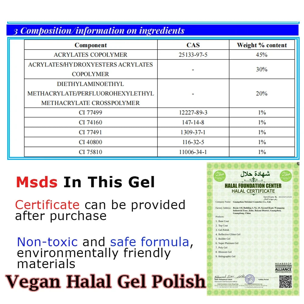 Mxsi 15ml Gel Nail Polish - Neon Brown, Royal Blue, Red, Green & Nude UV Gel Lacquer Colors for Nail Art