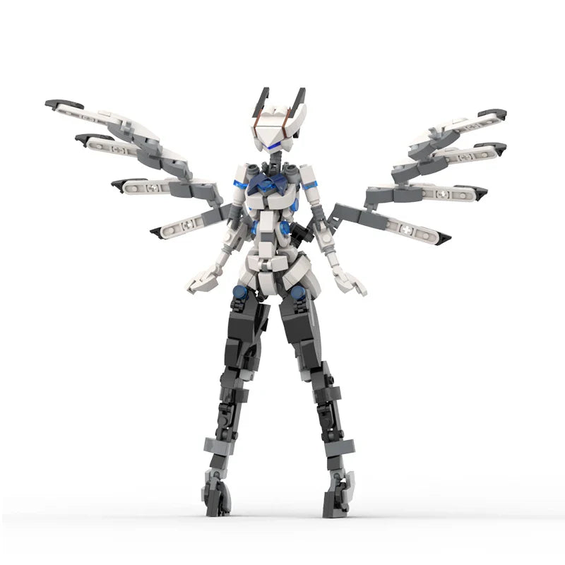 Yigebebe 229PCS Female Gynoid Robot Building Block Set – Creative Mech Model Toy for Kids, Assemble Brick Gift