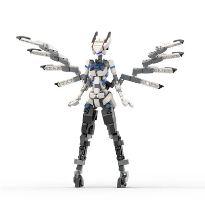 Yigebebe 229PCS Female Gynoid Robot Building Block Set – Creative Mech Model Toy for Kids, Assemble Brick Gift