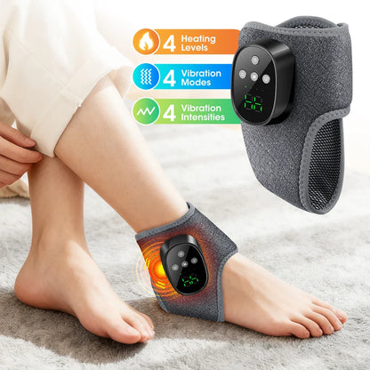 Electric Foot & Hand Massager with Heat and Vibration – Portable Ankle & Joint Relaxation Therapy Device