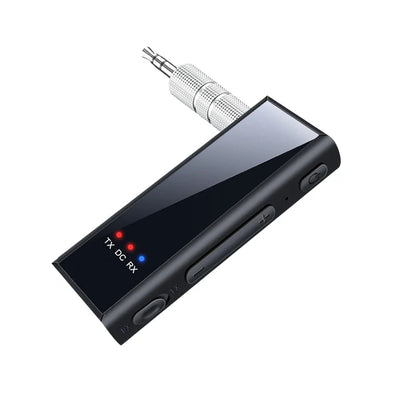 Bluetooth 5.4 Audio Transmitter Receiver – 3.5mm AUX Wireless Adapter with Mic & TF Card Support for Car, TV & PC