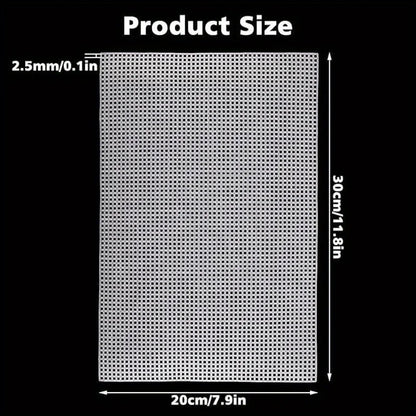 4PCS White Plastic Canvas Sheets – 30x20cm DIY Mesh for Embroidery & Woven Crafts