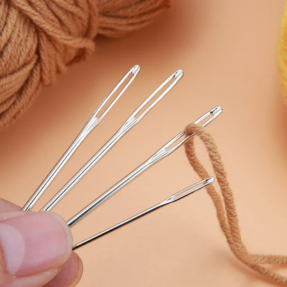9PCS Large Eye Blunt Sewing Needles Set – Cross Stitch, Embroidery & Leather Craft Needles for Handmade Sewing Accessories