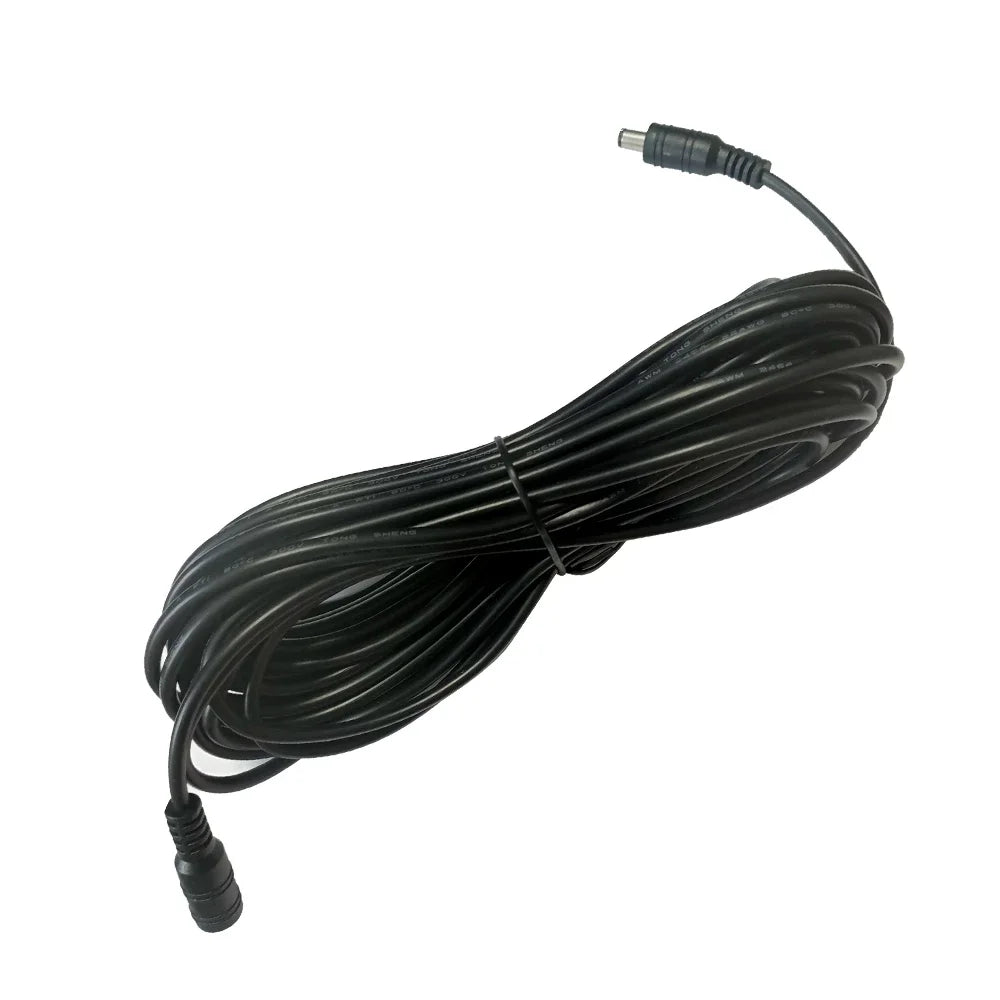 DC Extension Cable - 2.1mm x 5.5mm Female to Male Power Cord Adapter for LED Lights, CCTV & Electronic Devices