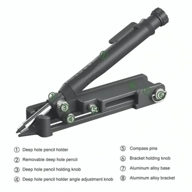 Multi-Function Scribing Ruler - Contour Gauge Measuring Tool for Woodworking, Carpentry & Construction