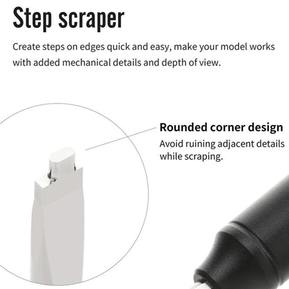 DSPIAE ZPB/GS Series Ultra Precise Scribing Tool – Straight Edge Broach & Step Scraper for Gunpla Model Detailing, Hobby DIY Craft Tool