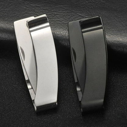 Stainless Steel Folding Knife – Sharp Blade Outdoor Camping Pocket EDC Multifunctional Tool with Wallet & Note Clip