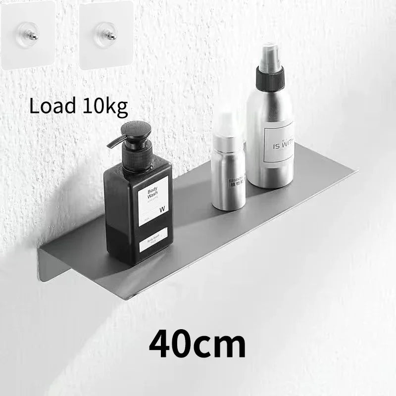Floating Bathroom Shelves - No-Drill Wall Storage Rack & Home Organizer for Bathroom, Kitchen & Toilet