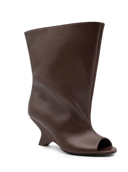 Women’s Knee-High Open Toe Boots 34-44 - 2026 Spring/Summer Chunky High Heel Fashion Boots