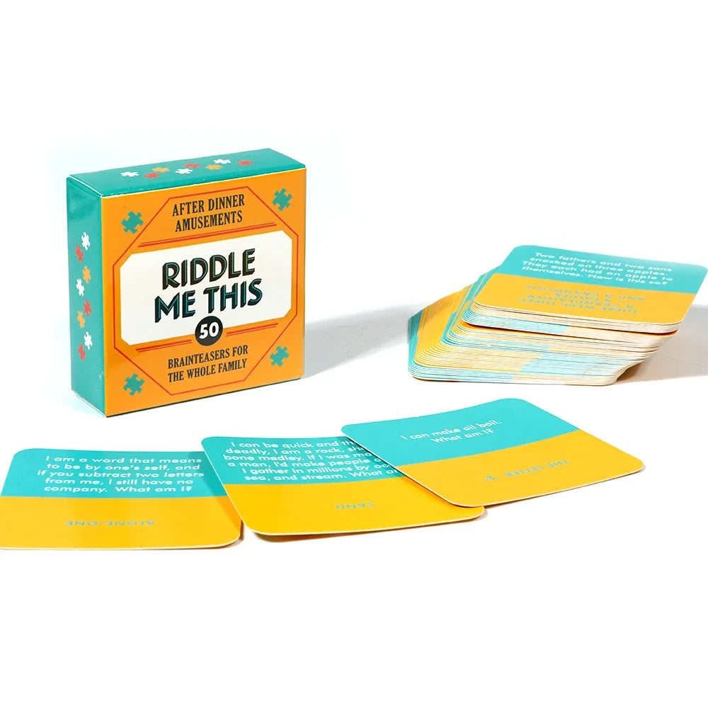 After Dinner Conversation Card Game - Family & Friends Party Game with Truth, Dare, Riddles and Fun Questions