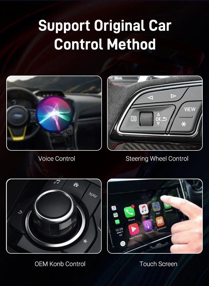 2025 Wireless CarPlay & Android Auto Adapter | 2-in-1 Smart Mini Box with WIFI & Bluetooth for Toyota, Volvo, Benz, MG, Kia, Mazda, Ford