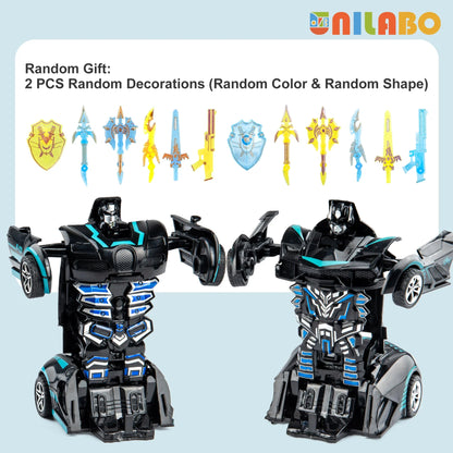 Transformable Robot Sports Car Toy - Battery-Free Educational Vehicle Model for Kids' Play & Learning