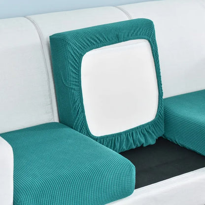 Polar Fleece Sofa Cushion Cover - Elastic Furniture Protector Slipcover for Living Room Sofa Chair Pet Kids Mat 10 Sizes