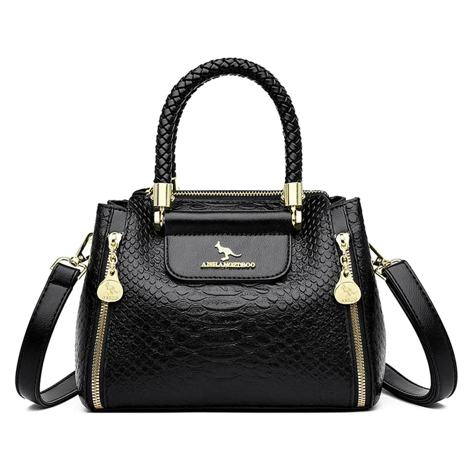 Women’s Designer Soft Leather Crossbody Bag – High-Quality Fashion Shoulder Messenger Purse for Ladies
