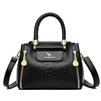 Women’s Designer Soft Leather Crossbody Bag – High-Quality Fashion Shoulder Messenger Purse for Ladies