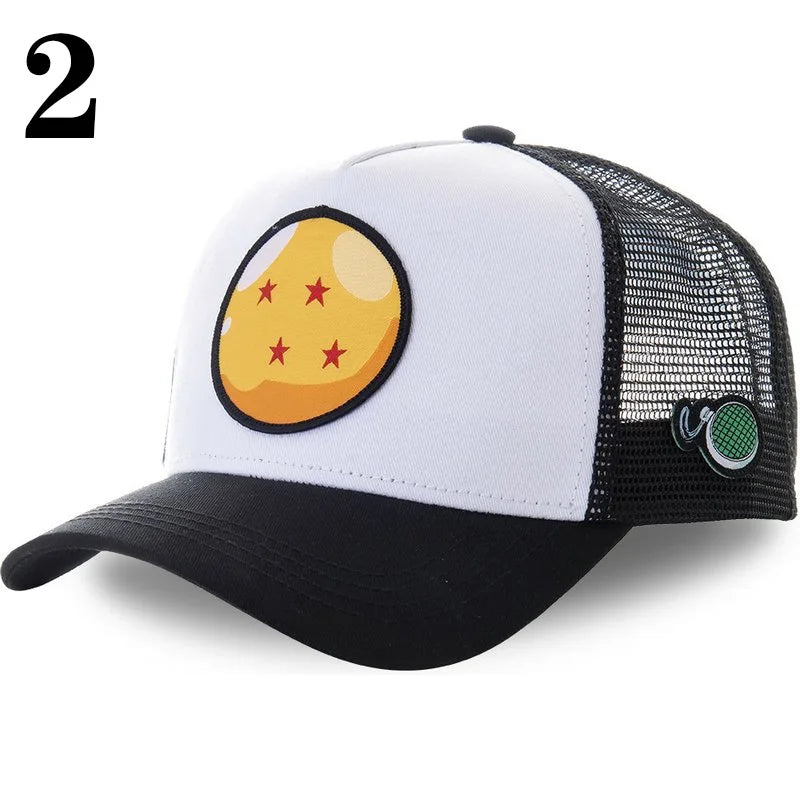 Dragon Ball Anime Baseball Cap - Goku Vegeta Buu Mesh Hip Hop Hat for Summer Casual Wear