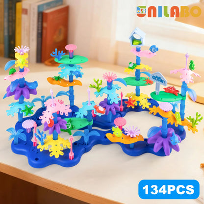 STEM Flower Garden Building Toy - Creative Educational Construction Set for Kids Ages 3-7