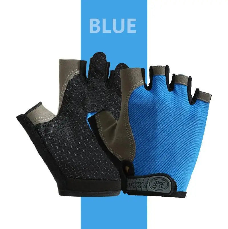 Fingerless Gym Gloves – Anti-Slip, Shock-Absorbing & Breathable Sports Gloves for Training & Weightlifting