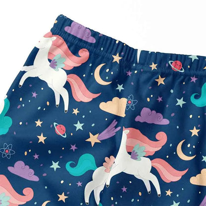Kids Girls Cartoon Print Leggings – Soft Milk Silk Casual Stretch Sports Pants for Baby Girls Comfortable Trousers 4–12Y