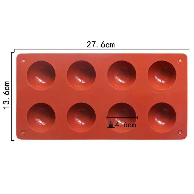 Semi-Sphere Silicone Baking Mold – Half Ball Dome for Chocolate, Mousse, Candy & Cake Decorating Tools