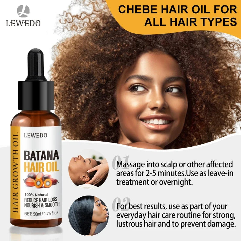 Pure Batana Hair Oil - Natural Hair Growth Treatment for Men & Women with Nourishing Shine Care