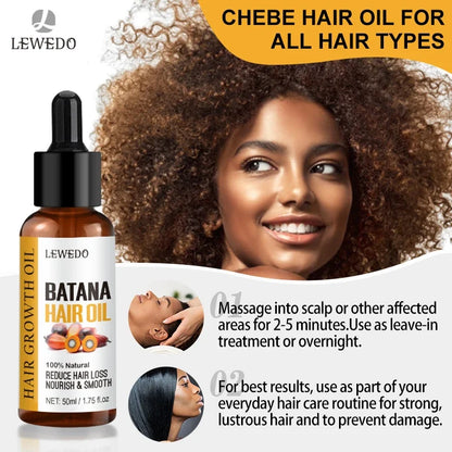 Pure Batana Hair Oil - Natural Hair Growth Treatment for Men & Women with Nourishing Shine Care
