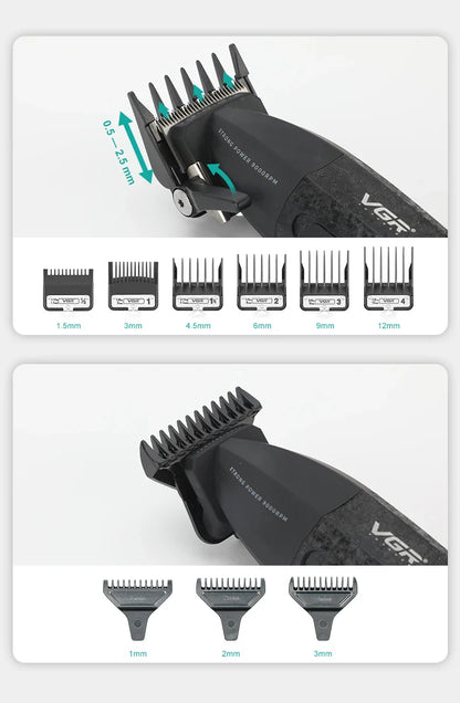 VGR Professional Hair Clipper V-640 S3 — 9000RPM Hair Cutting Machine & Beard Trimmer for Men