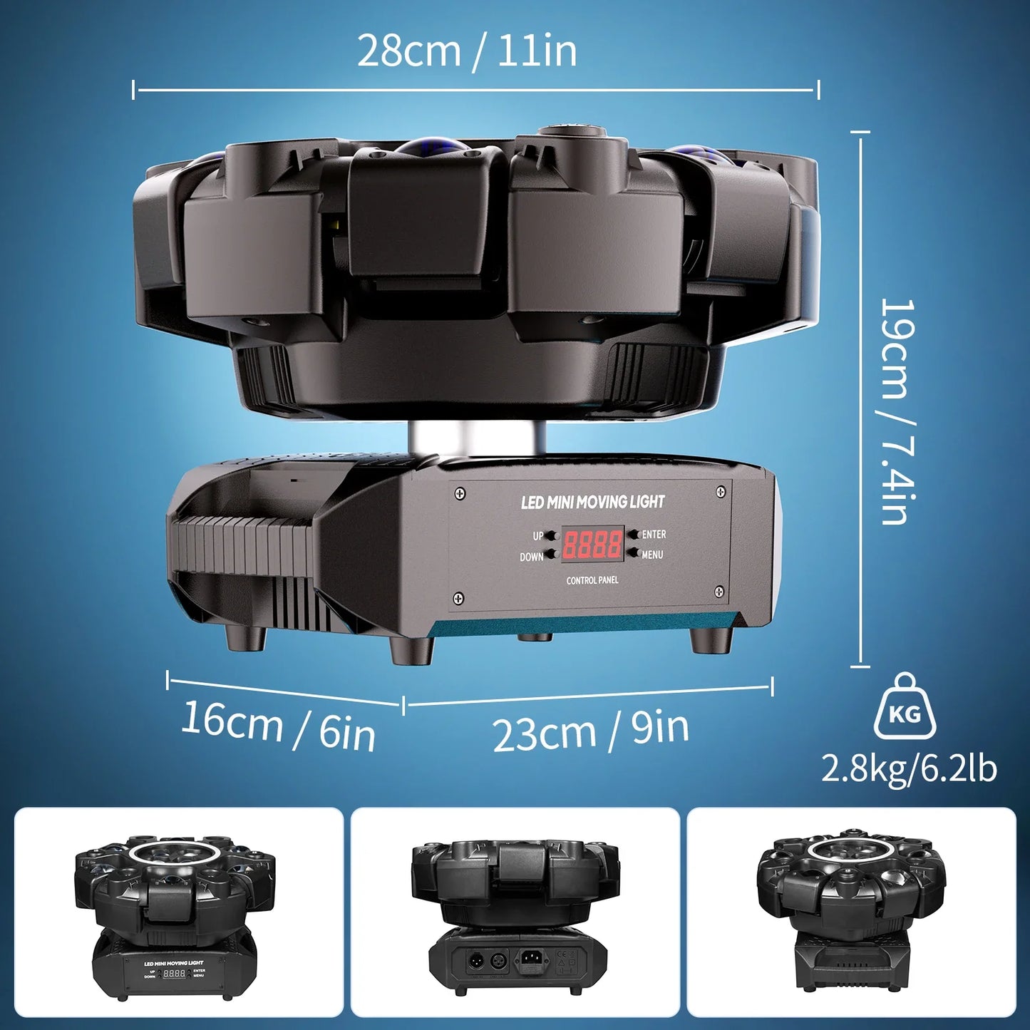 Yiflamefly 150W Moving Head DJ Light - RGBW 6-Arm DMX512 Stage Lighting Effect for Events & Parties