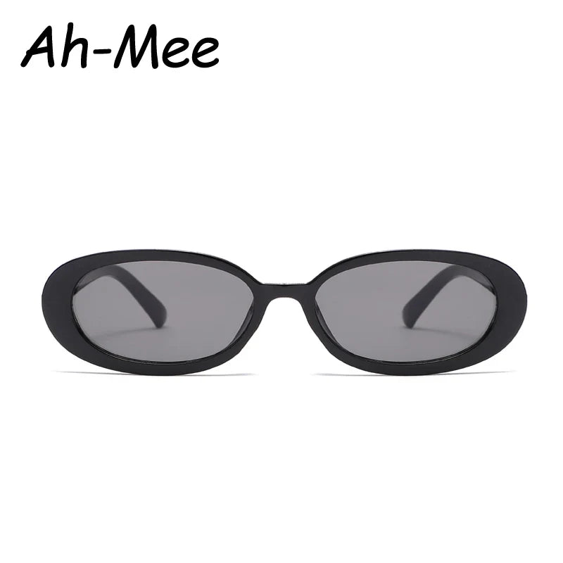 Small Frame Oval Anti-Light Glasses - Classic Plastic Decorative Eyewear for Hiking, Driving & Outdoor Travel
