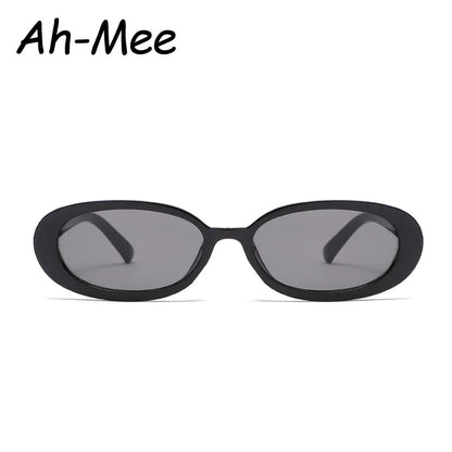 Small Frame Oval Anti-Light Glasses - Classic Plastic Decorative Eyewear for Hiking, Driving & Outdoor Travel