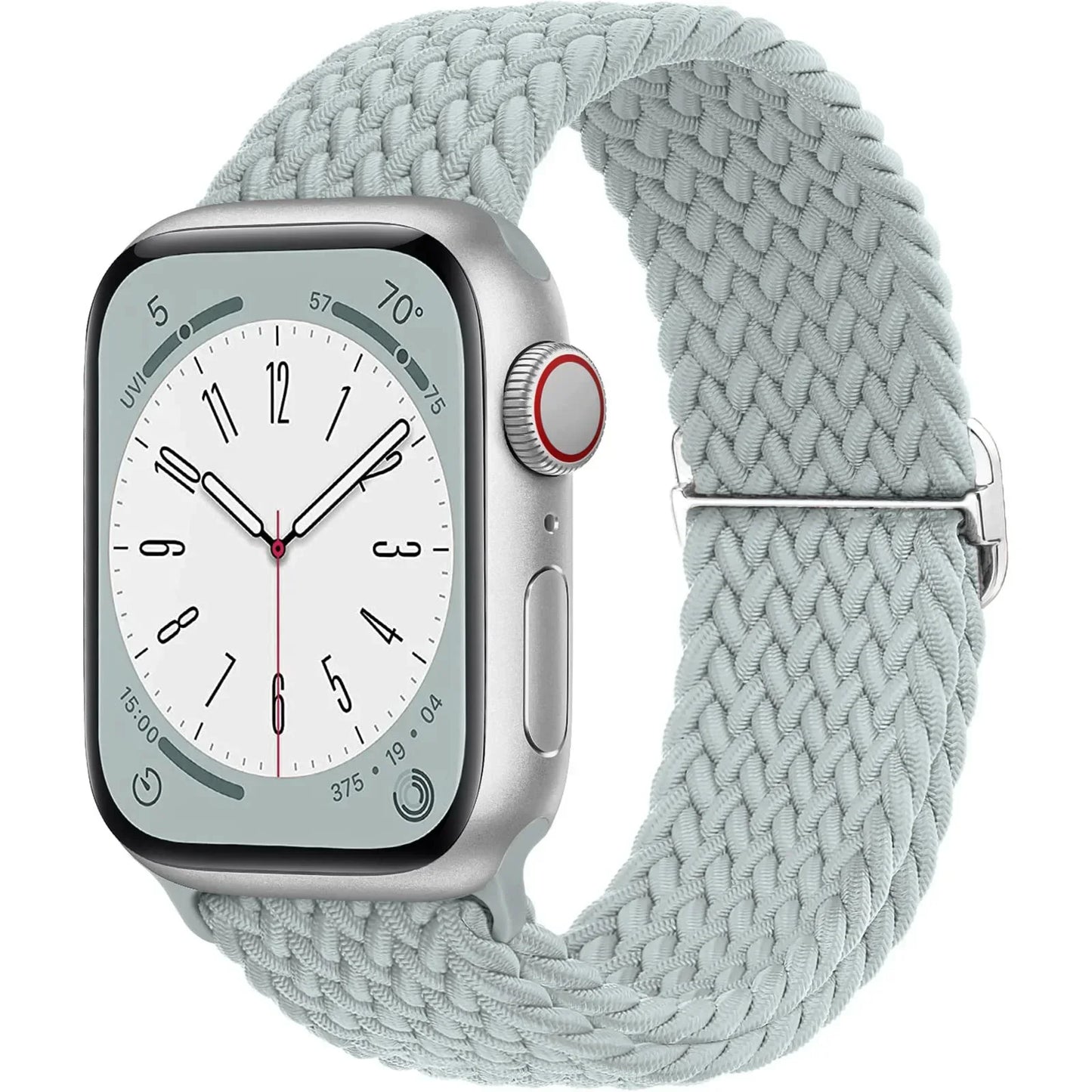 Braided Solo Loop Apple Watch Ultra Band – Elastic Nylon Adjustable Sport Bracelet Strap for iWatch SE, Series 3–9 (38mm–49mm)