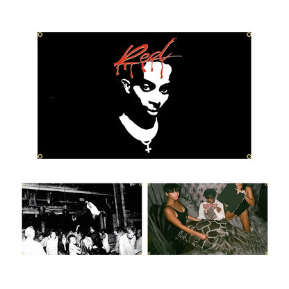 Playboi Carti Music Art Tapestry - 90x150cm Wall Hanging Flag for Bedroom, Bar & Aesthetic Room Decor