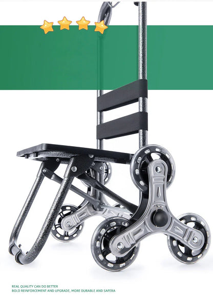 Lightweight Folding Grocery Shopping Trolley – Hand-Pull Cart for Household & Outdoor Travel
