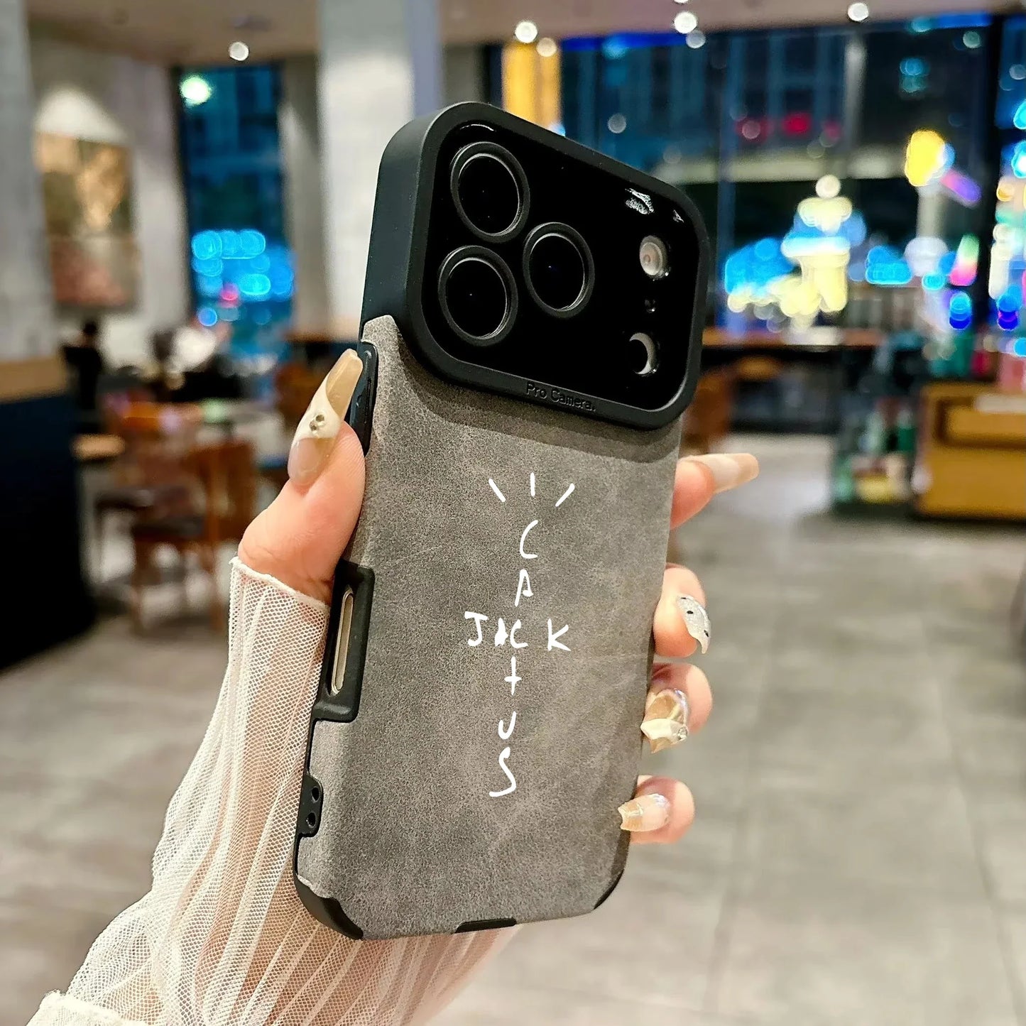 Microfiber Leather Phone Case for iPhone 11-17 Air Pro Max Plus - Luxury Hip-Hop Protective Cover