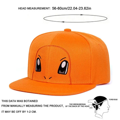 Pokemon Embroidered Baseball Cap - Adjustable Anime Sun Hat for Kids and Fans